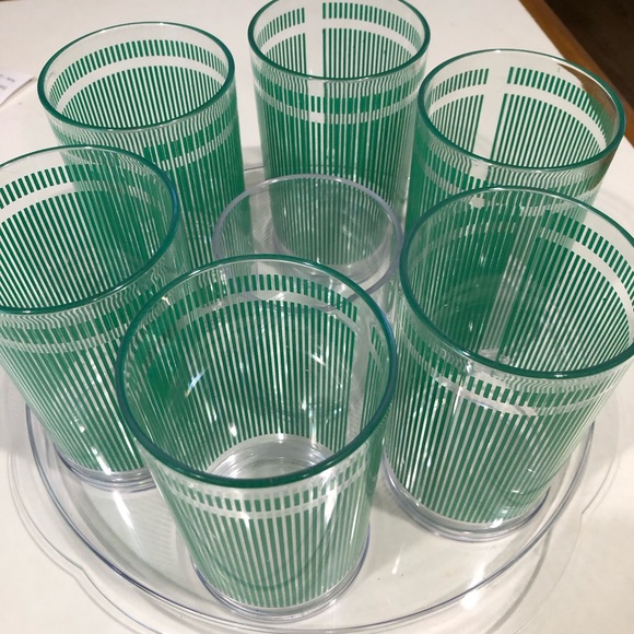 60’s VTG SIGNED Shafford Plastic Drinkware & Appetizer Cup . 8 pc set. Fantastic - Picture 1 of 8
